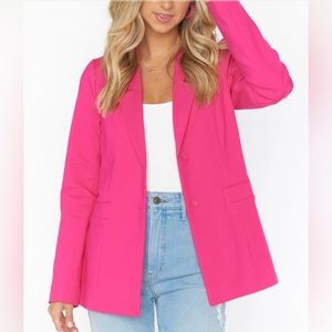 Show Me Your MUMU Women’s Major Hot Pink Oversized Blazer